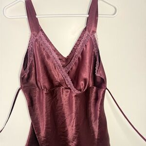 Apostrophe Burgundy Satin Too